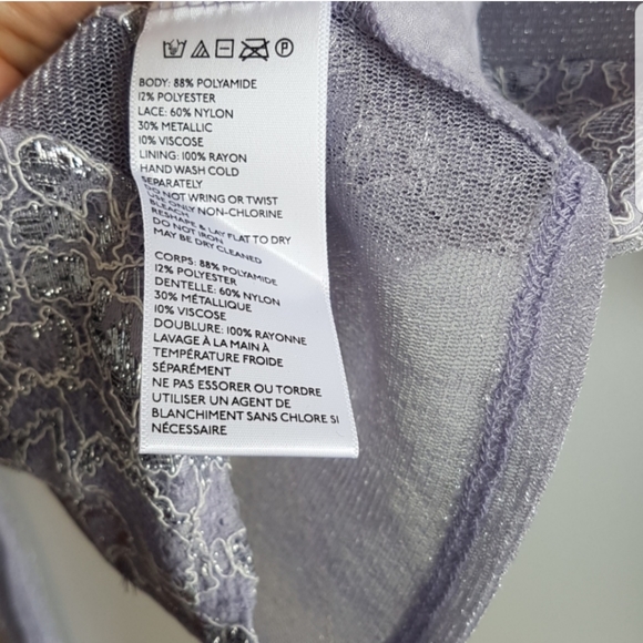 UO KIMCHI BLUE XS Limelight Lilac Sheer Lace Top XS - Picture 5 of 5